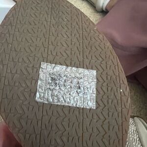 Size 6 Michael Kors wedge black/cork/gold